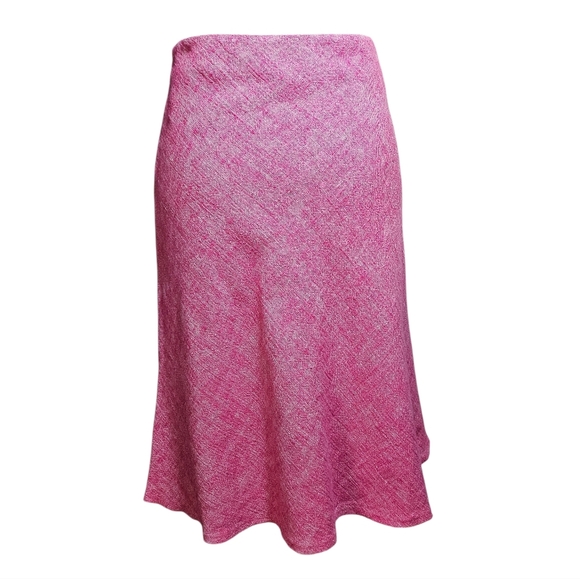 Alain Dresses & Skirts - Alain Manoukian Bubblegum Pink White Tweed Linen Skirt 8